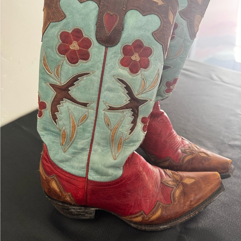 Colorful Old Gringo Cowboy Boots retired rare!! Sz 5 1/2B